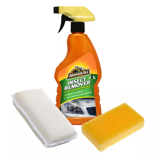 Armorall 3pc Insect Bug Tar Car Paintwork Stain Remover Cleaner & Sponge Pad Set