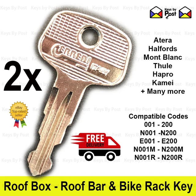 2x Atera Keys For Roof Racks Codes 001-250