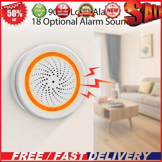 Sound Light Sensor Smart Alarm Siren Tuya Zigbee Home Security Protection System