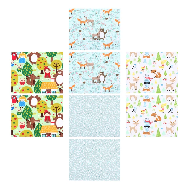 8 Sheets Printed Patchwork Quilting Sewing Fabric Cloth DIY Cotton Squares
