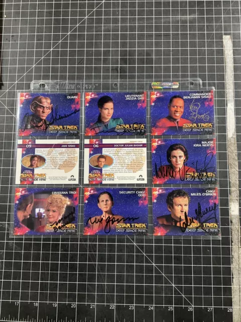 Lot Of Nine Star Trek Deep Space Nine Trading Cards 7 Autographed
