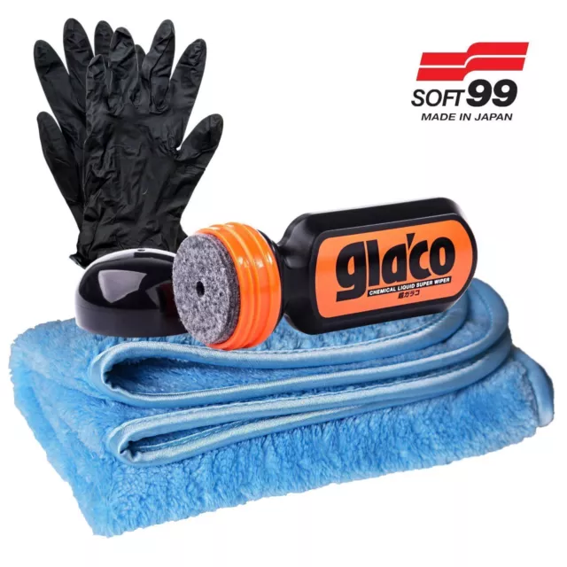 Déflecteur de pluie SOFT99 Ultra Glaco 70 ml + serviette en microfibre + poignée INS-**NEUF 2