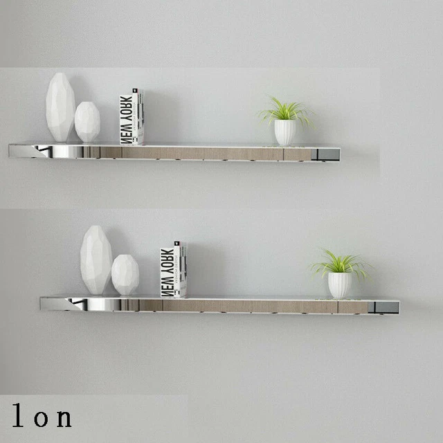 Mirrored floating shelves deals