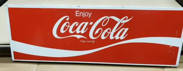 VINTAGE  Enjoy Coca Cola 6 Pack Case Display Metal  Sign Display