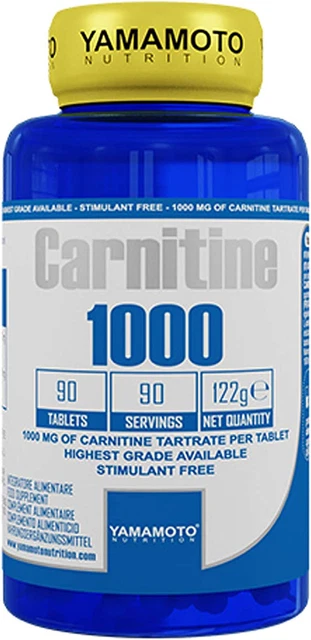 Carnitine 1000 90 Cmp Integratore a Base Di Carnitina 1000Mg per Sportivi 122 Gr