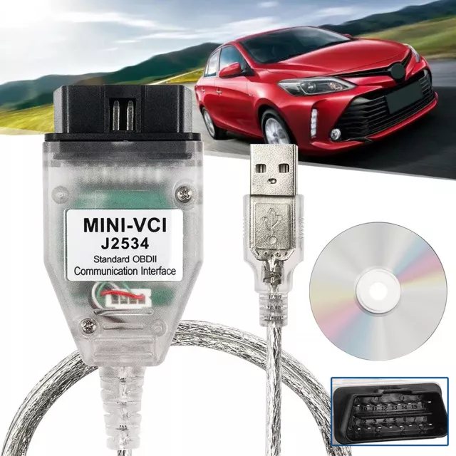 V17 J2534 Mini VCI Cable FT232RL 16pin OBD OBD2 Car Diagnostics Cable dalUA