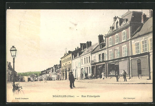 CPA Noailles, Rue Principale 1907