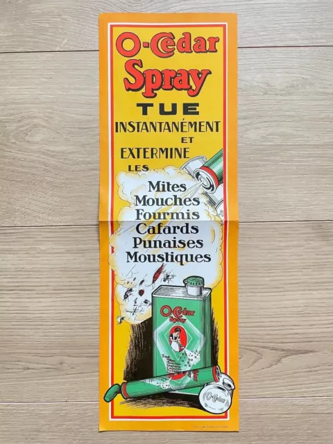 Ancienne affiche publicitaire - O-cédar spray - pub - collection