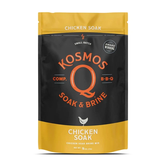 Kosmos Q Chicken Soak Brine - 16 Oz BBQ Brine Mix for Whole Chicken, Breast, or