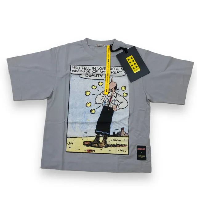 MONCLER x GENIUS 1952 OLIVE OYL POPEYE - SS T SHIRT - SMALL - PALE BLUE