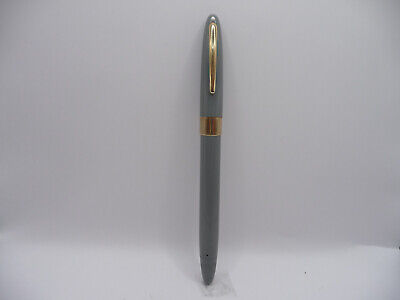 Sheaffer Vintage White Dot Gray Snorkel fountain pen-working -M-4 medium