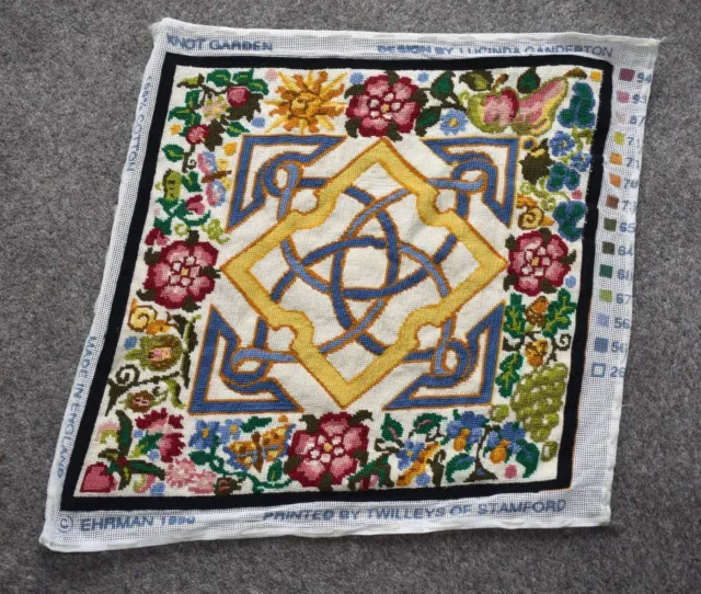 Ehrman Tapestry Kit- Knot Garden - design - Lucinda Ganderton. Mostly completed
