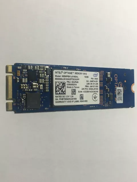 2 pcs Intel Optane Memory M10 SSD M.2 2280 16GB MEMPEK1J016GAL PCIe3.0 3D Xpoint