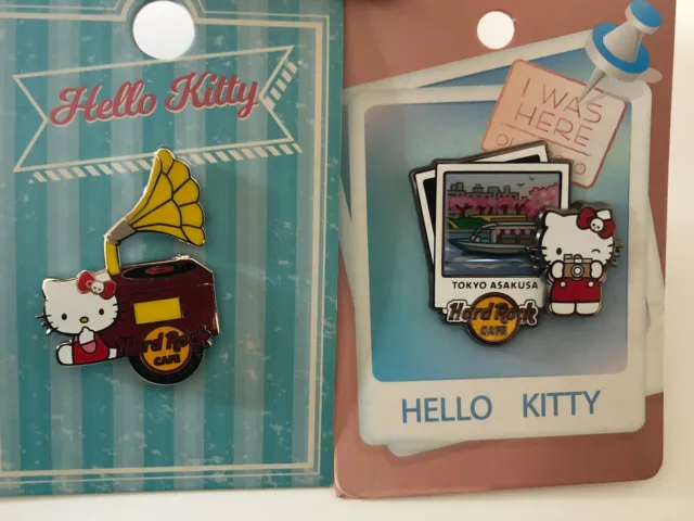 Hard Rock Cafe Asakusa Pin Badge Tokyo Hello Kitty City Record Set Japanese