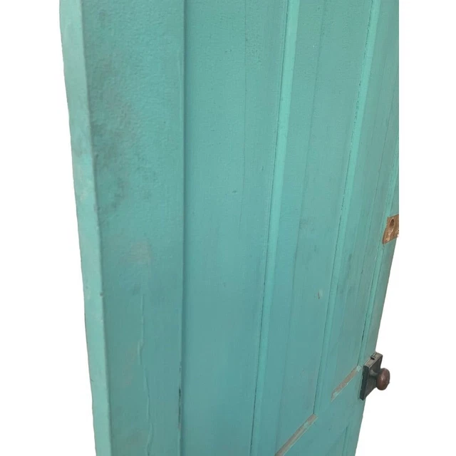 Antique 6 Panel Solid Wood Door 30" x 79" Painted Project Piece Salvage 4