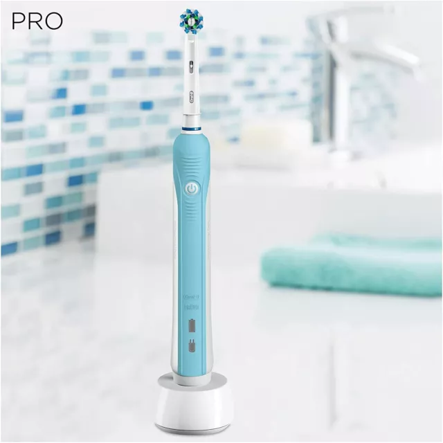 Cepillo De Dientes Eléctrico Azul braun oral B Pro 1 700 Cross Acción / Nuevo 2