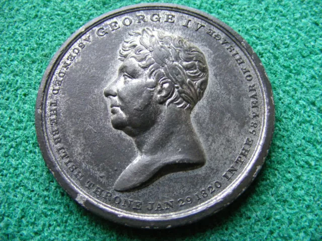 1821 Coronation of George IV Medal 45mm White Metal BHM1076 REF338 FreePost