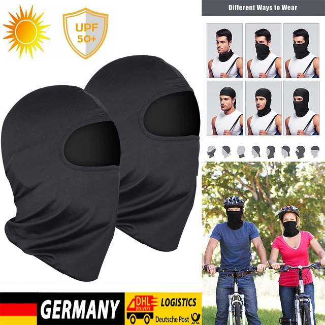 2x Sturmhaube Motorrad Sturmmaske Fahrrad Kopfhaube Halswärmer atmungsaktiv