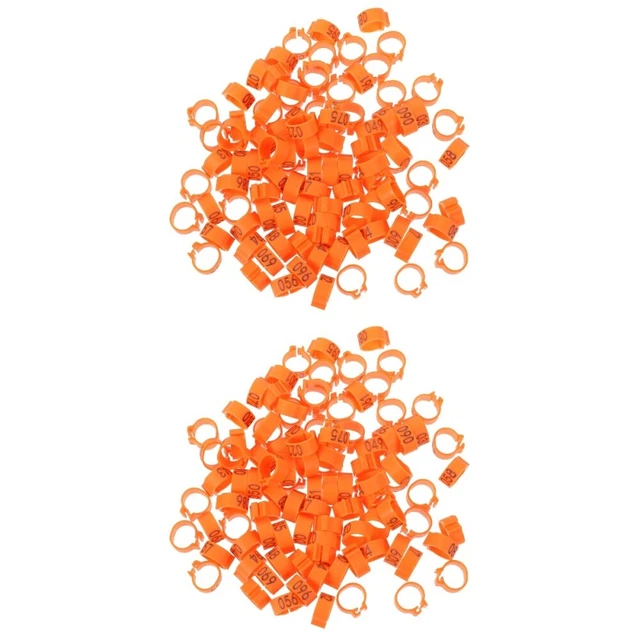 2x Anillos con clip de loro Bandas para patas de aves de corral Anillos para pies de periquito Etiqueta de identificación de aves
