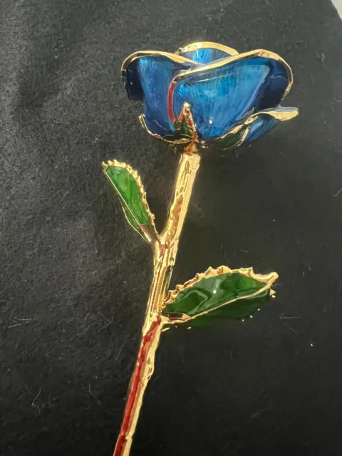 Everlasting Rose - 24 K Gold Dipped Blue Rose