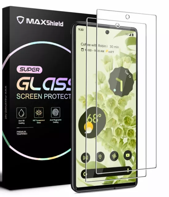 MAXSHIELD TEMPERED GLASS SCREEN PROTECTOR Fr Google Pixel 8 7 6 Pro 6A 7A 5 4A 4