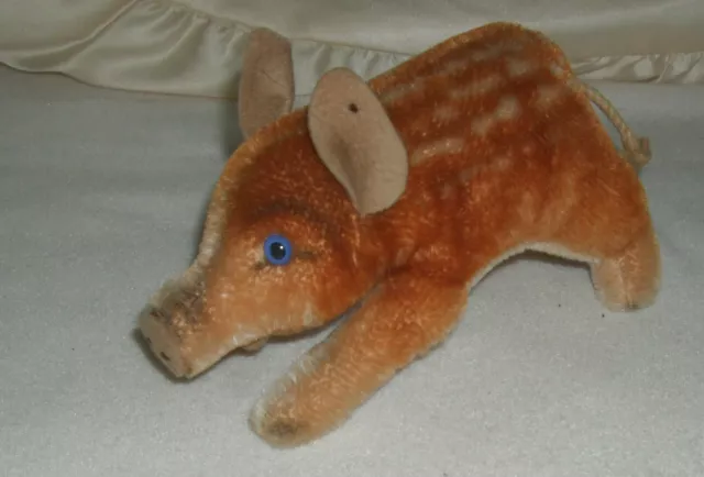 Steiff - Frischling - Kleine Sau - Wildschwein - 14 cm Mohairplüsch blaue Augen