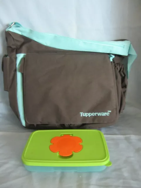 Tupperware Wickeltasche mit Wickelunterlage und Feuchttücherbox