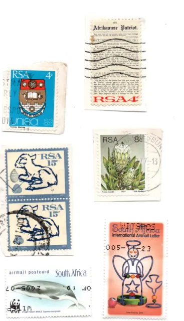 SOUTH AFRICA  lot of 6 values incl, 1998 Endangered Species - Whales  used