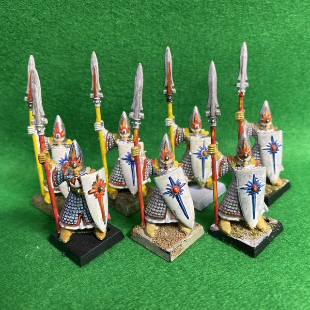 Warhammer x7 Classic High Elf Spearmen Embossed Shield Bits Games Workshop Elves