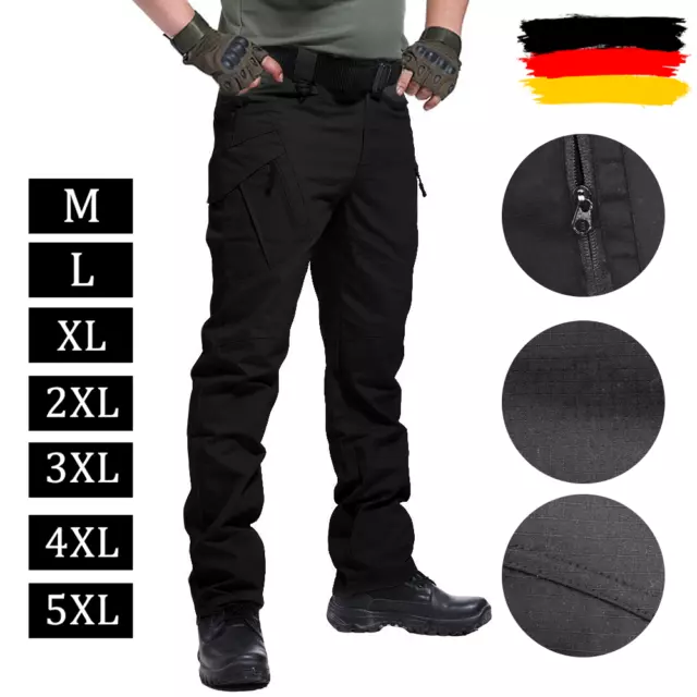 Arbeitshose Multifunktion Bundhose schwarz Schnelltrocknend Hose Herren 46-58