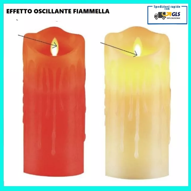 Lumino Candele Candela Elettrica A Luce Calda Led Batteria Effetto Luci Tremolio