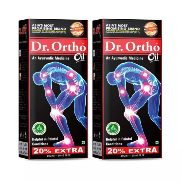 Dr Ortho Ayurvedic Pain Relief  Oil - 100ml+20ml Extra (Pack Of 2)