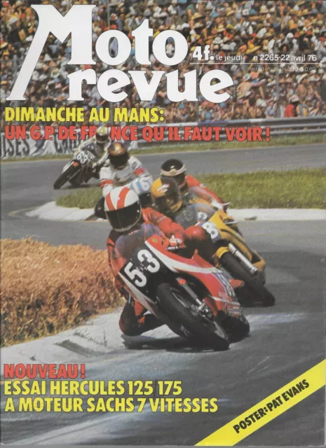 Moto Revue N° 2265 - 22 Avril 1976 - Hercules 125/175 A Moteur Sachs 7 Vitesses