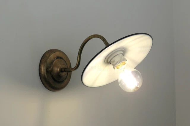 applique lampada da parete classico rustico country vintage retrò camera cucina