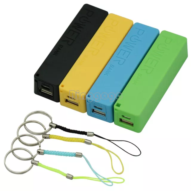 Kit custodia power bank USB nero/blu/verde/giallo caricabatterie scatola fai da te F
