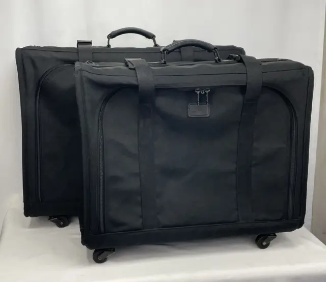 TUMI Alpha Luggage SET Extended Trip Large Medium Suitcase Black Ballistic Nylon
