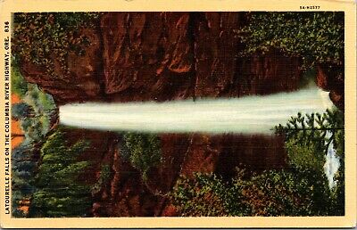 Latourelle Falls on the Columbia River Highway Oregon Vintage Postcard