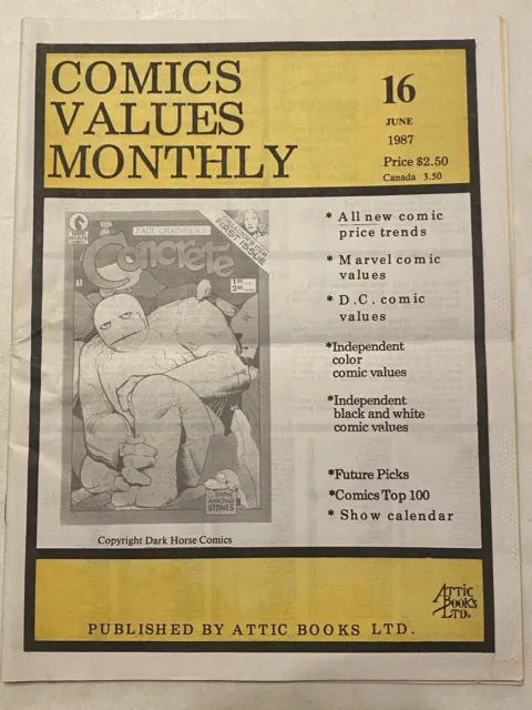 Comics Values Monthly #16 1987 With actual photos- Not stock images