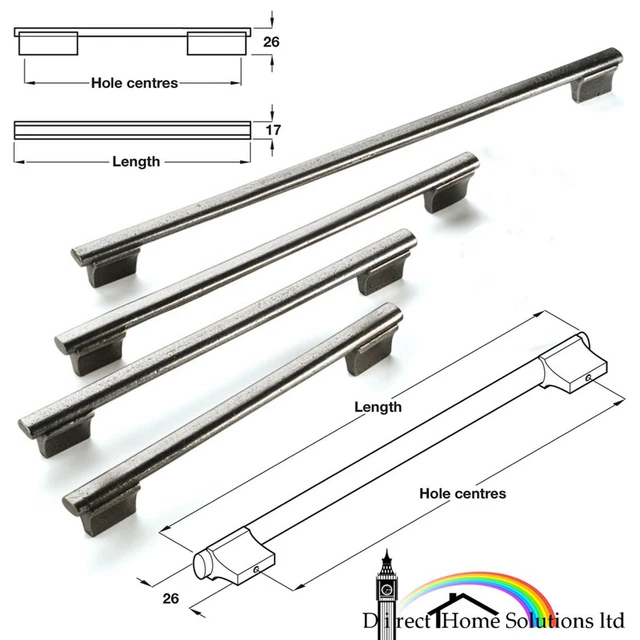 Hafele Mayfair Cast Iron Pull Handle, Kitchen Cabinet Cupboard Door Handles