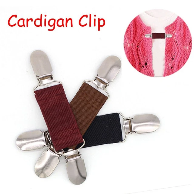 ZESION Vintage Dress Clips – 4-Piece Stainless Steel Shawl & Sweater Clips, No Gemstone - View #8