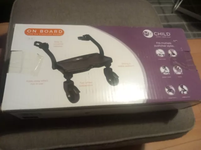 My Child On Board Stroller Board - Black. New Box Slight Damage