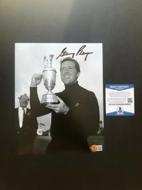 Gary Player classic signed autographed Open Masters 8x10 photo Beckett BAS coa
