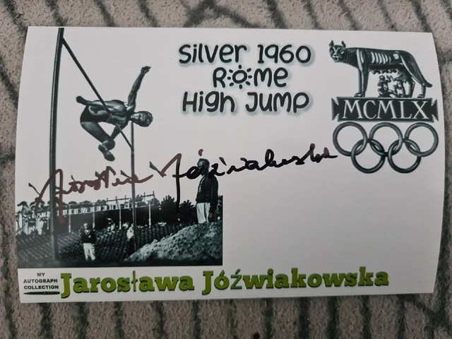 Jarosława Jóźwiakowska (POL) Hochspringen 2.OS 1960 Rome Orginal Signiert Jarosława Jóźwiakowska (POL) Hochspringen 2.OS 1960 Rome Orginal Signiert