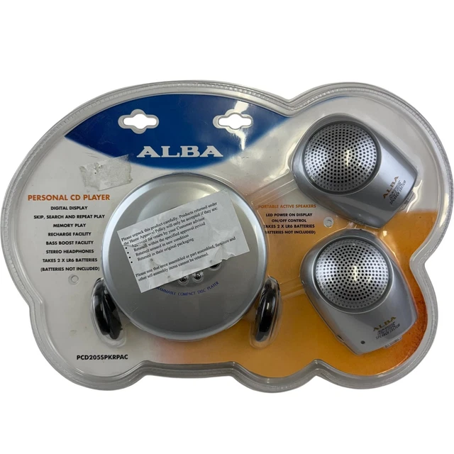 ALBA PERSONAL CD Player PCD205 With Portable Speakers Headphones New £ ...