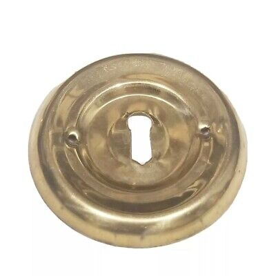 Escutcheon Keyhole Cover Door Circular Antique Plate Art Nouveau Circle Brass