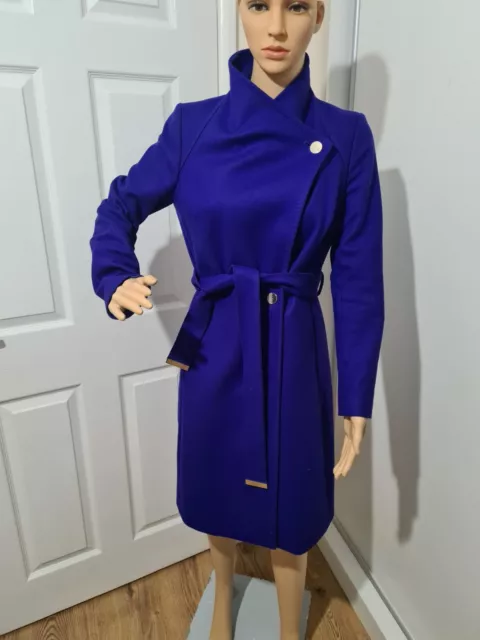 Ted baker sandra coat deep purple sale