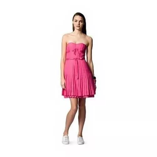 MARC BY MARC JACOBS Pink  Bow Strapless Pleated Dress~ Sz 2 (fit 0-XS?)~100%Silk 2