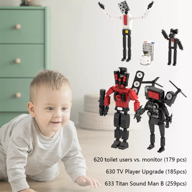 Building Toys for Skibidi Toilet MOB Set Titan Action Figure Bricks Kits Gift.