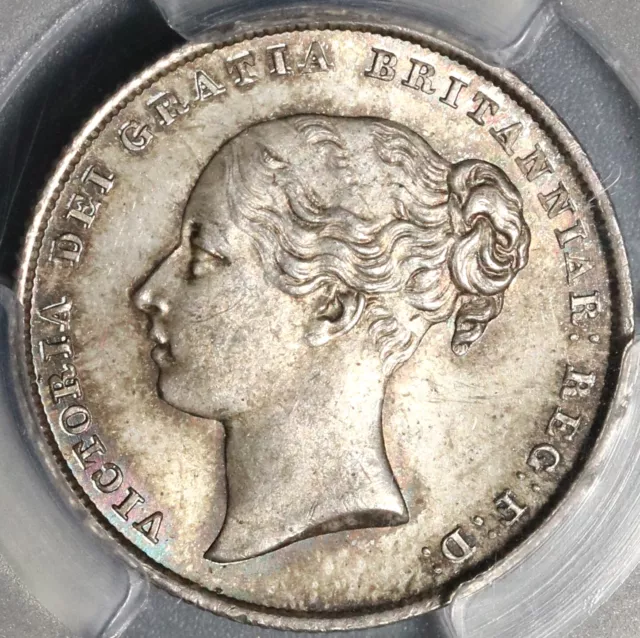 1842 PCGS MS 64 Victoria Silver Shilling Great Britain Mint State Coin 21022701D