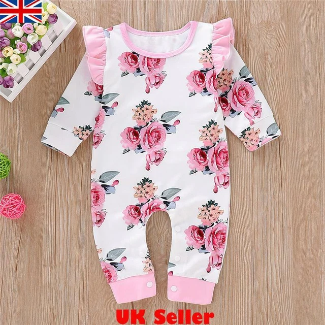 Sweet Baby Girls Romper Clothes Newborn Floral Jumpsuit Bodysuit Playsuit Outfit
